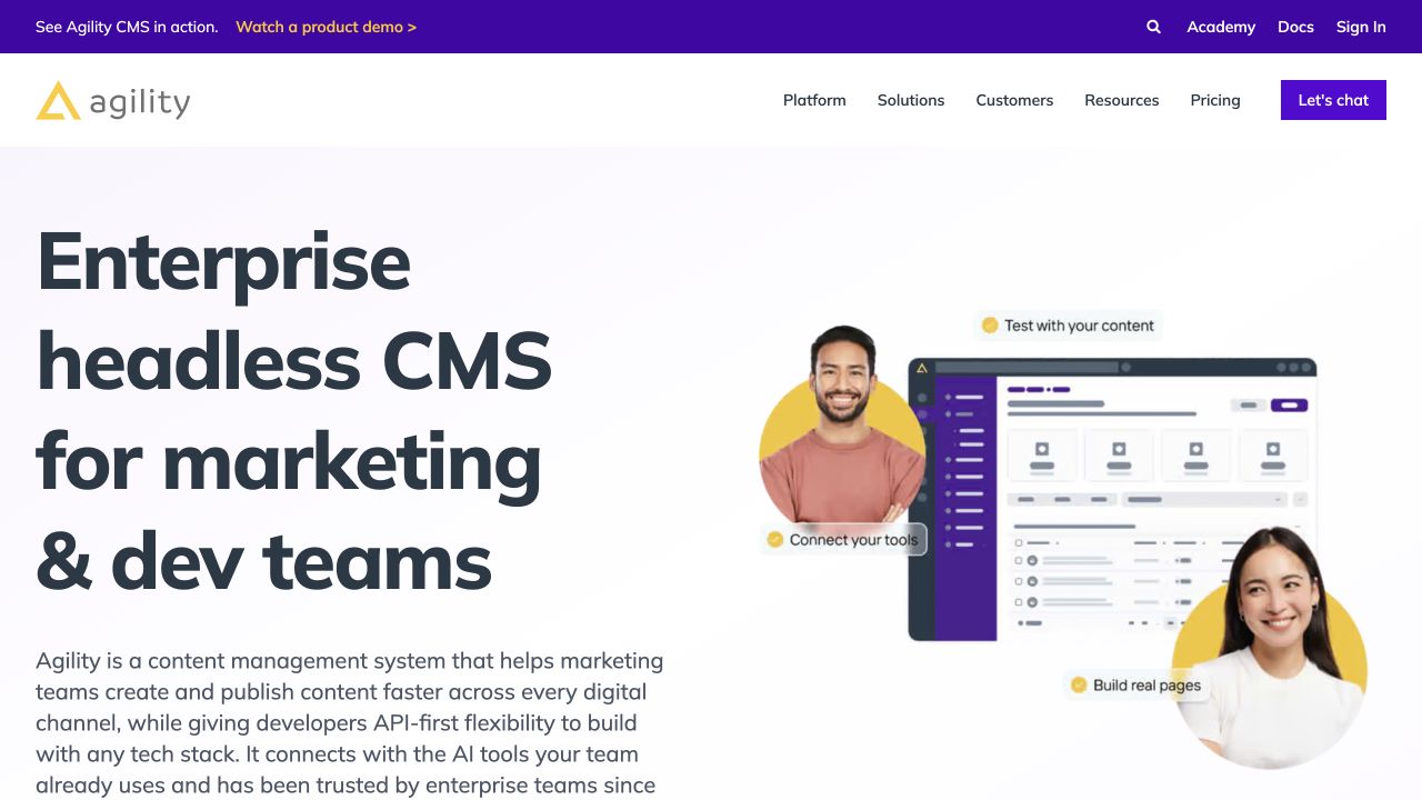 Agility CMS — الموقع الرسمي