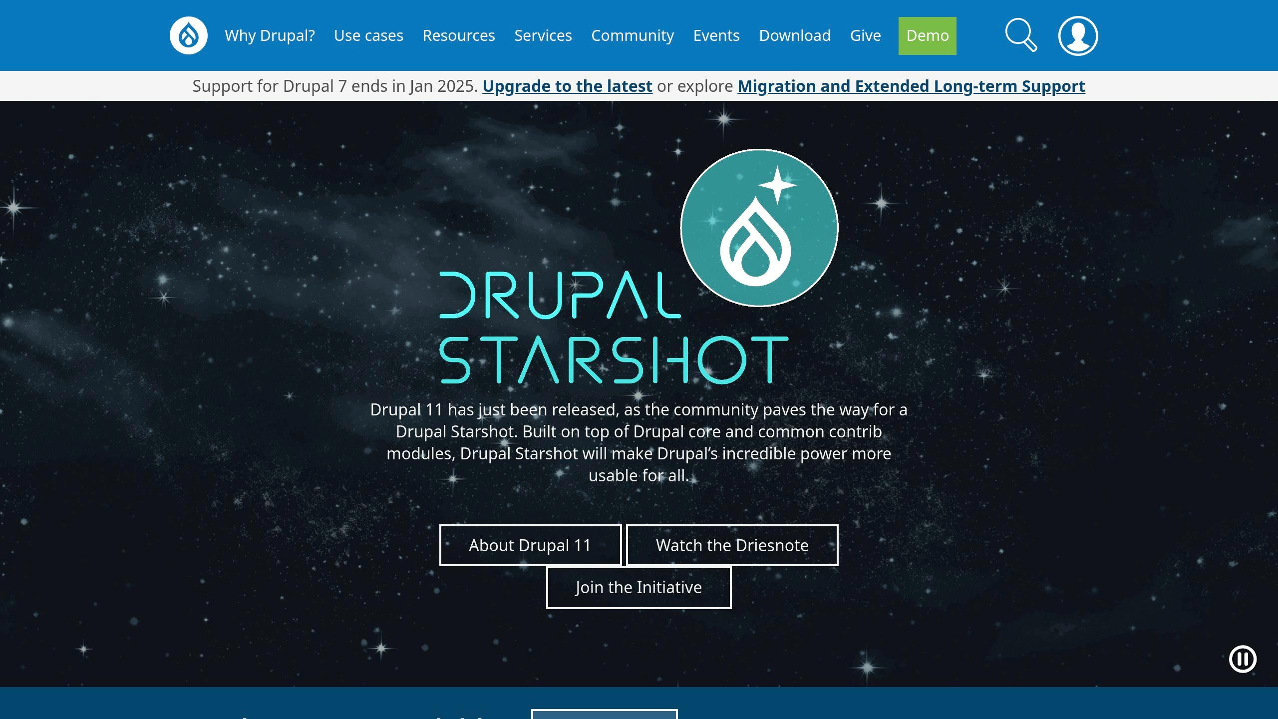 Drupal — आधिकारिक वेबसाइट