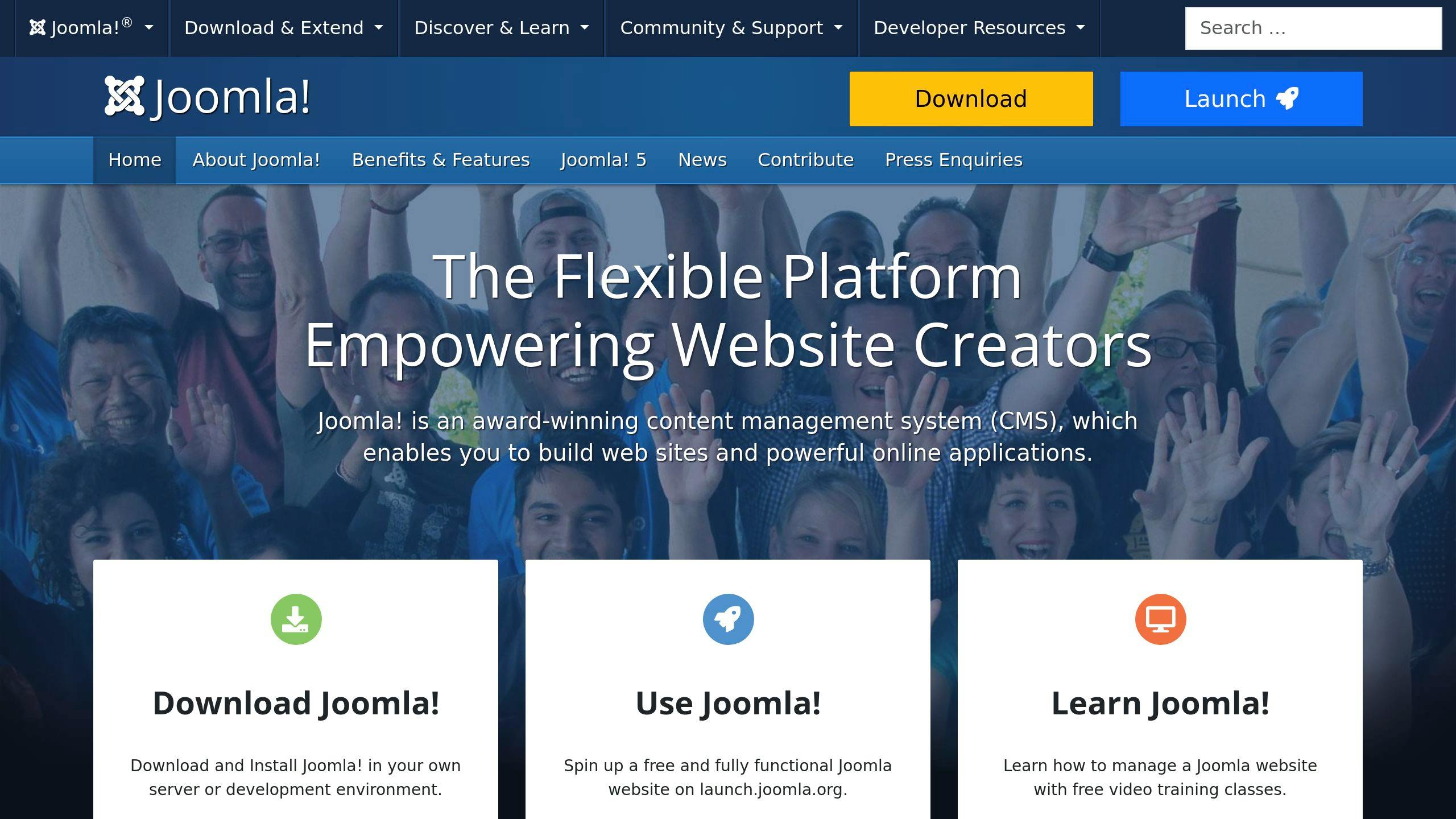 Joomla! — آفیشل ویب سائٹ