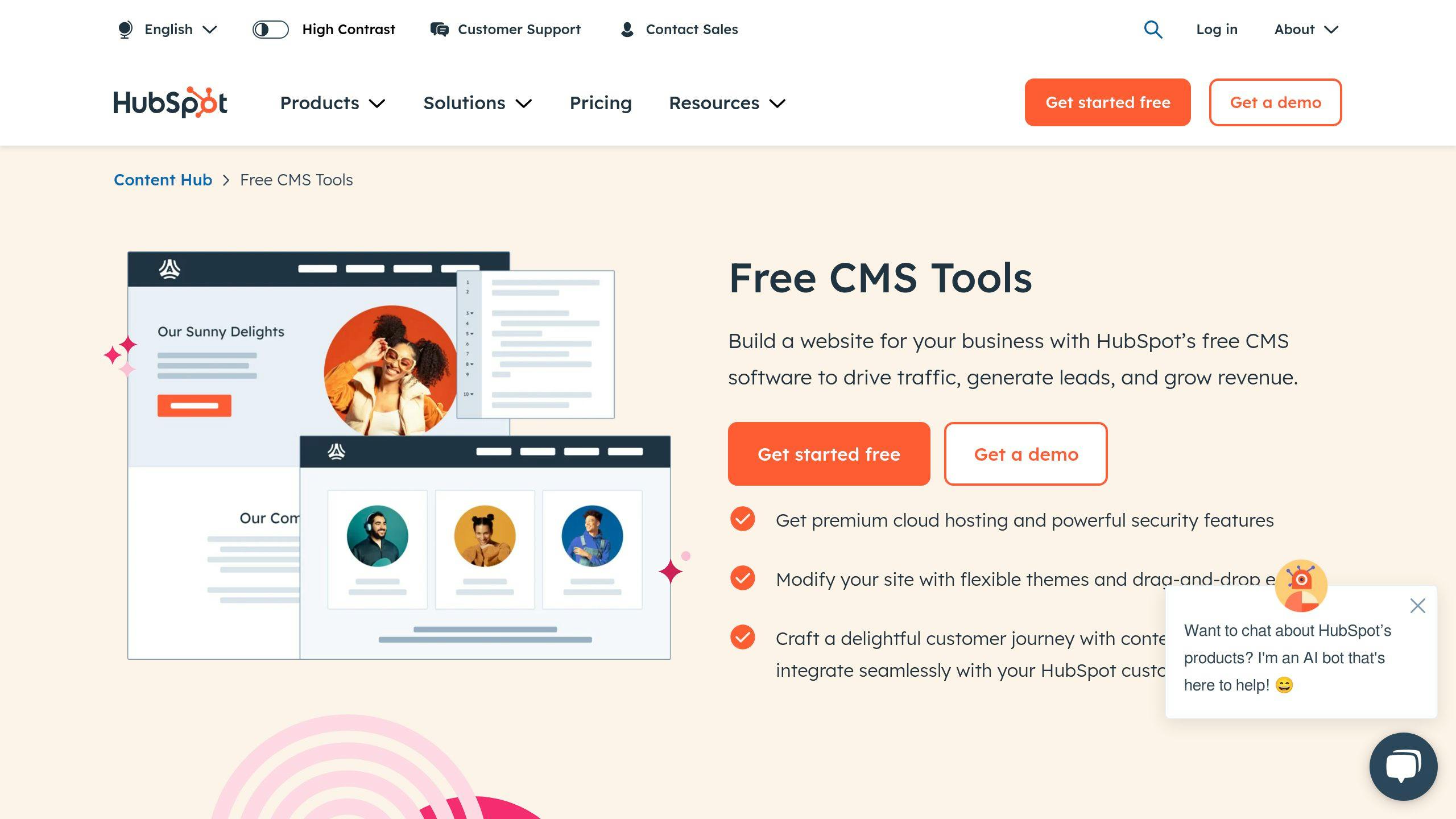 HubSpot Content Hub — الموقع الرسمي