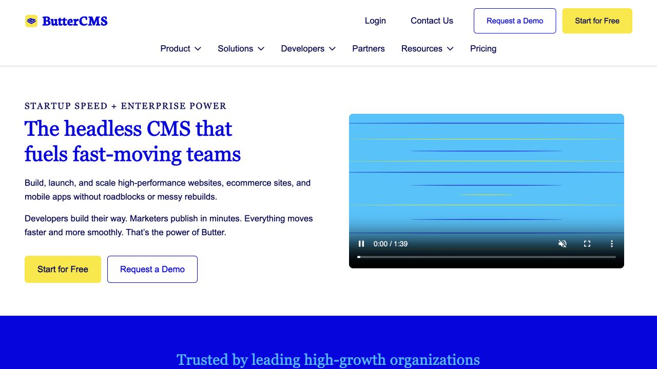 Buttercms — آفیشل ویب سائٹ