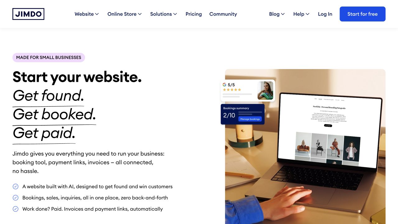 Jimdo — Situs resmi