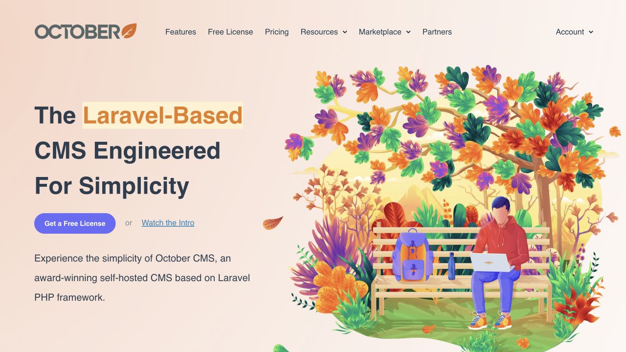 October CMS — অফিশিয়াল ওয়েবসাইট