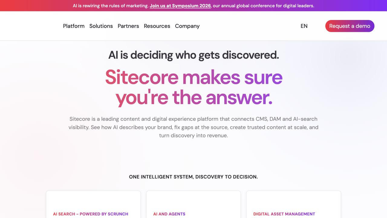 Sitecore — অফিশিয়াল ওয়েবসাইট