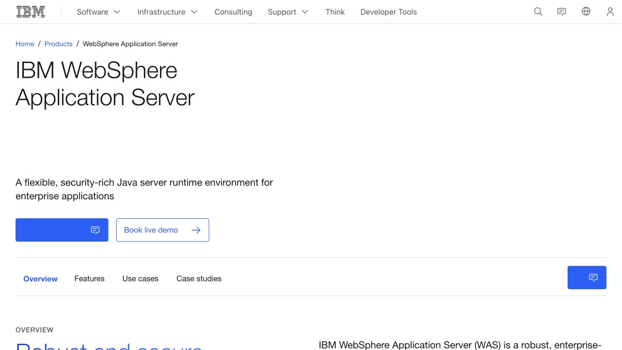 IBM WebSphere — आधिकारिक वेबसाइट