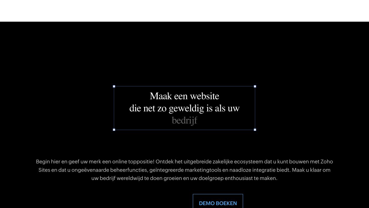 Zoho Sites — Официальный сайт